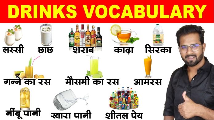 Drinks Name in English and Hindi Drinks Vocabulary with pictures